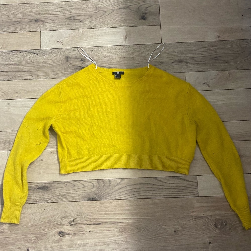 H&M cropped fuzzy sweater
